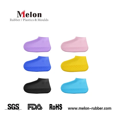 Cubrezapatos de silicona reutilizable, plegable, cómodo, antideslizante e impermeable para exteriores