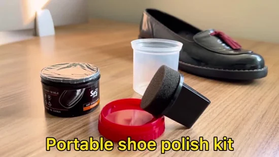 Betún para zapatos con cabezal de cepillo para cuero Instant Shoe Shine Polish Brand