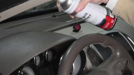 Limpiador de salpicadero en aerosol de silicona para cuero de coche