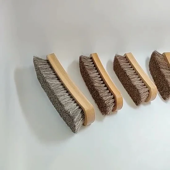 Cepillo para zapatos de madera 100% pelo de caballo
