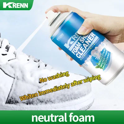 Limpiador de calzado deportivo con logotipo privado personalizado, limpiador de espuma para zapatillas de deporte, blanco